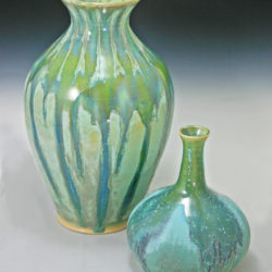 Green-vases